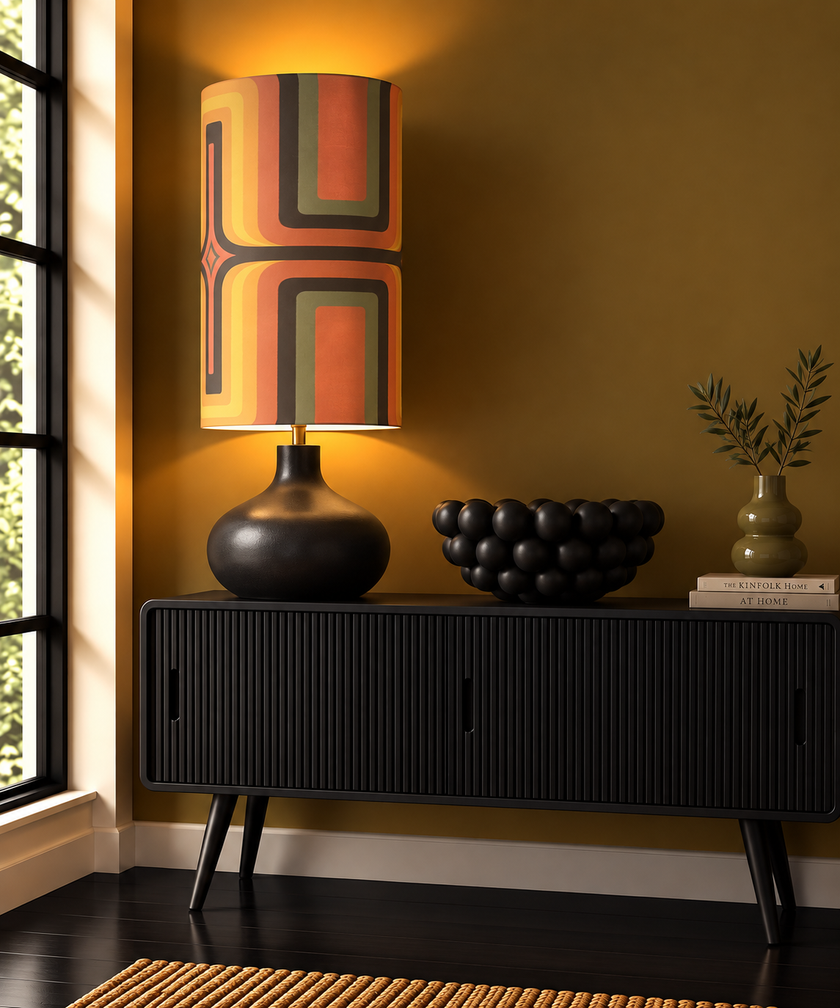 Large Retro geometric Lampshade