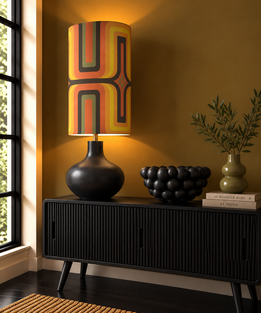 Large Retro geometric Lampshade