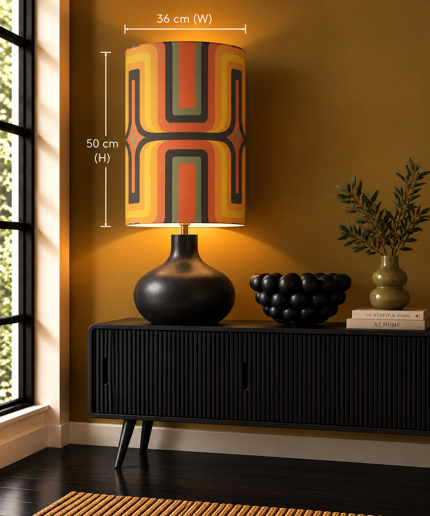 Large Retro geometric Lampshade