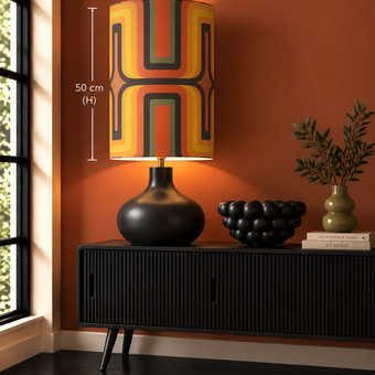 Large Retro geometric Lampshade