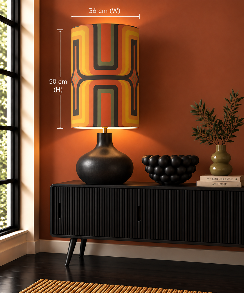 Large Retro geometric Lampshade