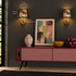 Mini Abstract Painterly Lamp shade - Off Black