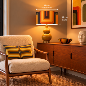 Medium Retro geometric Lampshade