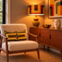 Medium Retro geometric Lampshade
