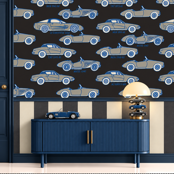 Classic Car Blueprint Wallpaper