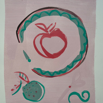 Apple On A Plate