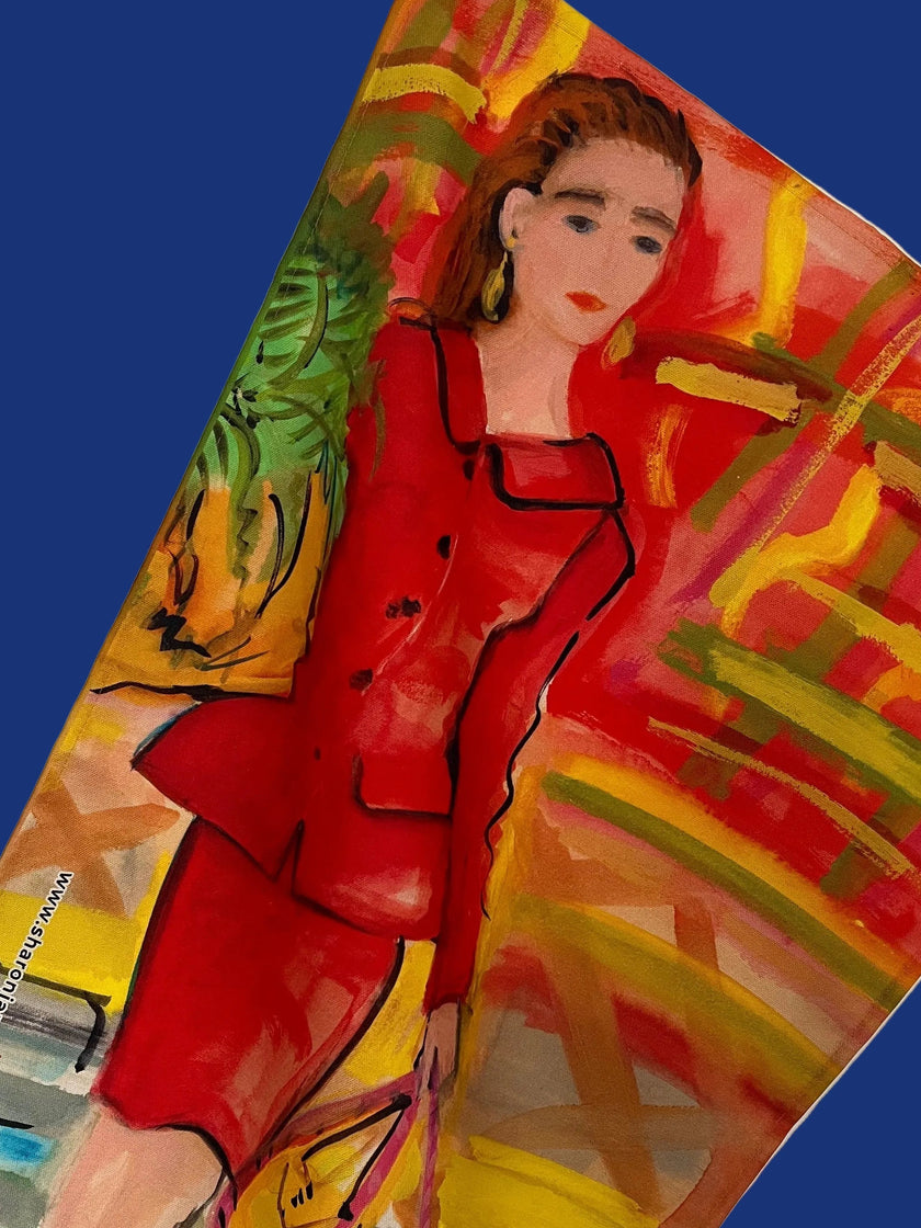 Lady Shopping Tea Towel