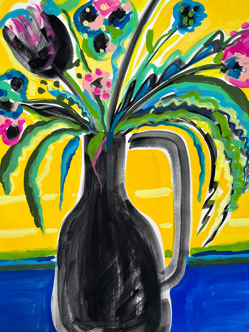 Jolly Floral Gouache Painting