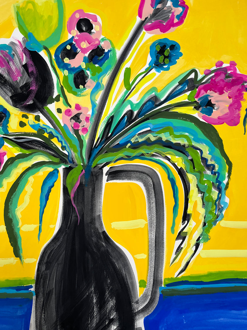 Jolly Floral Gouache Painting