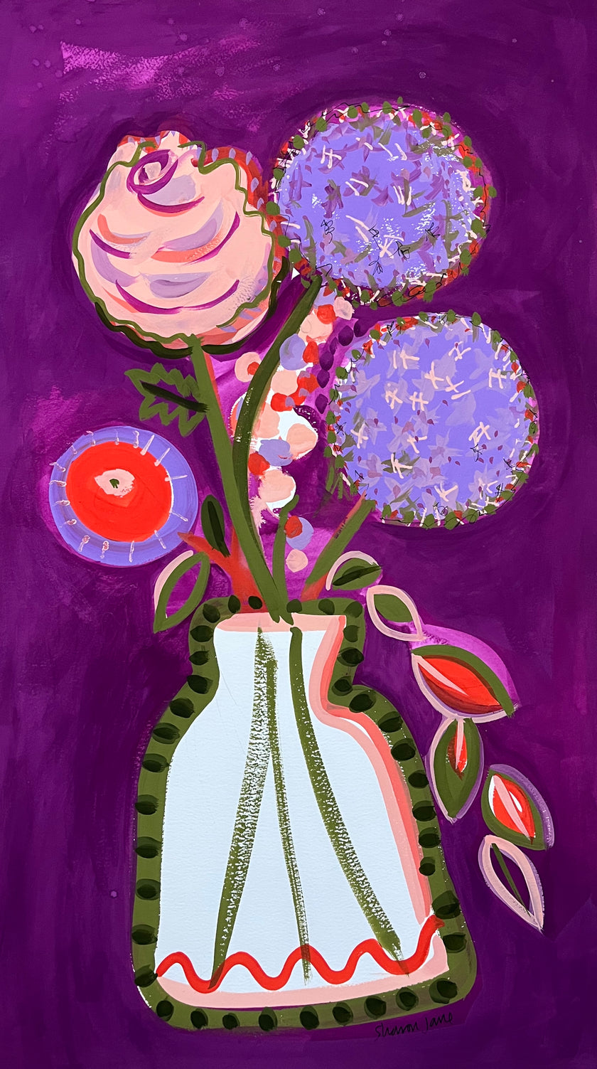 Allium Gouache Painting