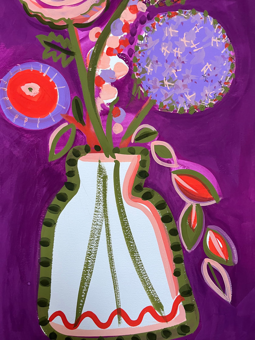 Allium Gouache Painting