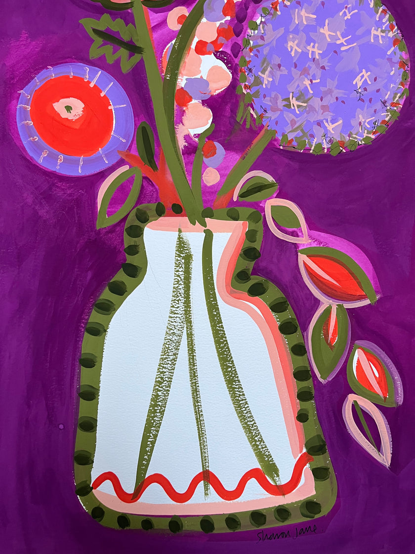 Allium Gouache Painting