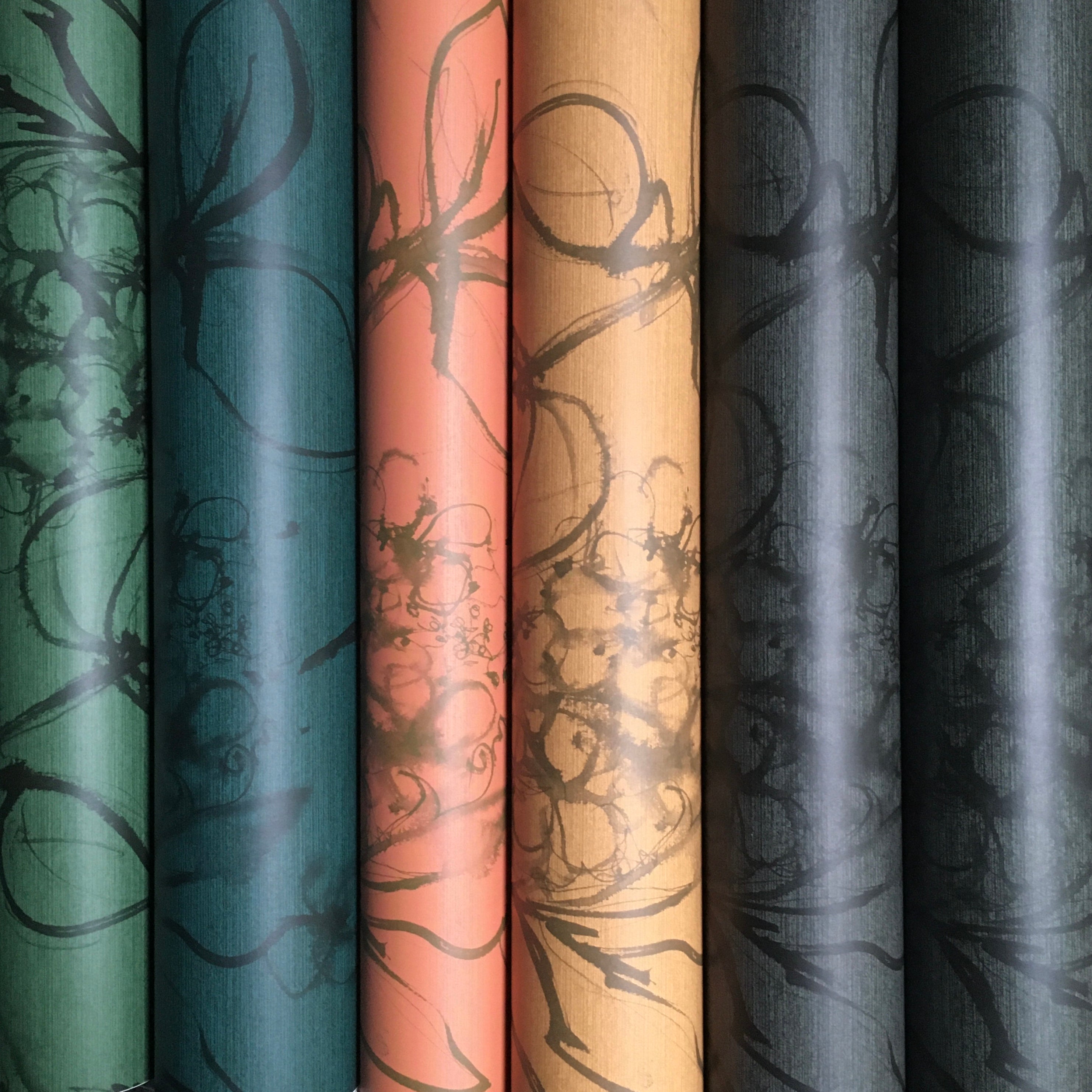 Aquatint Large Panel Floral Wallpaper