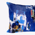 Abstract painterly Velvet Cushion - Cobalt
