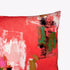 Abstract painterly Velvet Cushion - Bright coral