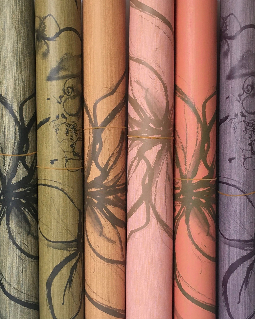 Aquatint Large Panel Floral Wallpaper