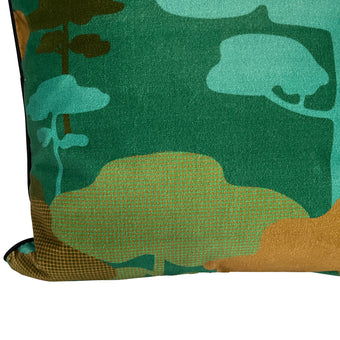 Cloud Tree Velvet Cushion - Teal