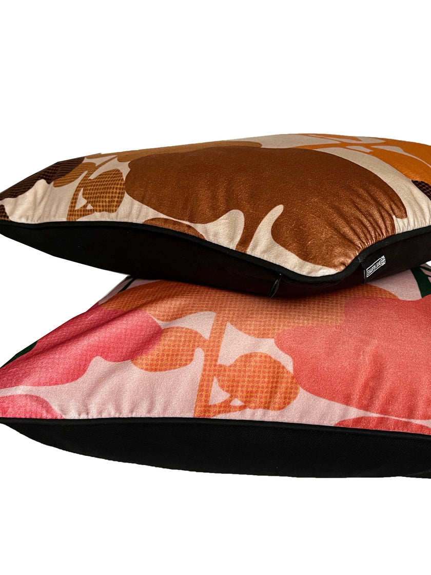 Cloud Tree Velvet Cushion - Rose