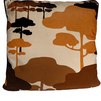 Cloud  Tree Velvet Cushion - Tan