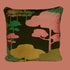 Cloud Tree Velvet Cushion - Hunter green