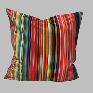 Fine Stripe Velvet Cushion