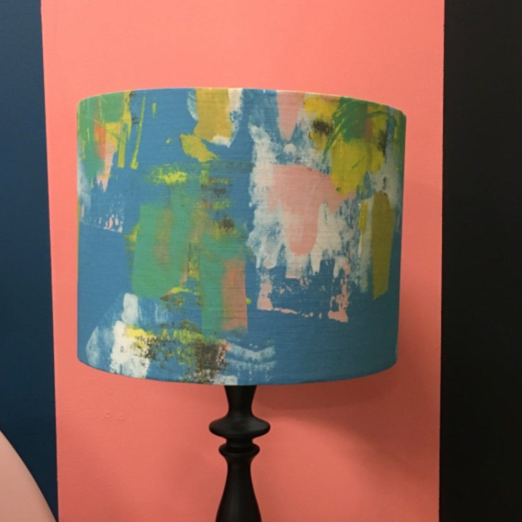 Abstract Turquoise Lampshade