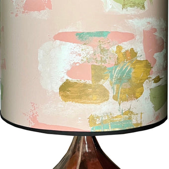 Large Painterly Abstract Lamp shade - pink