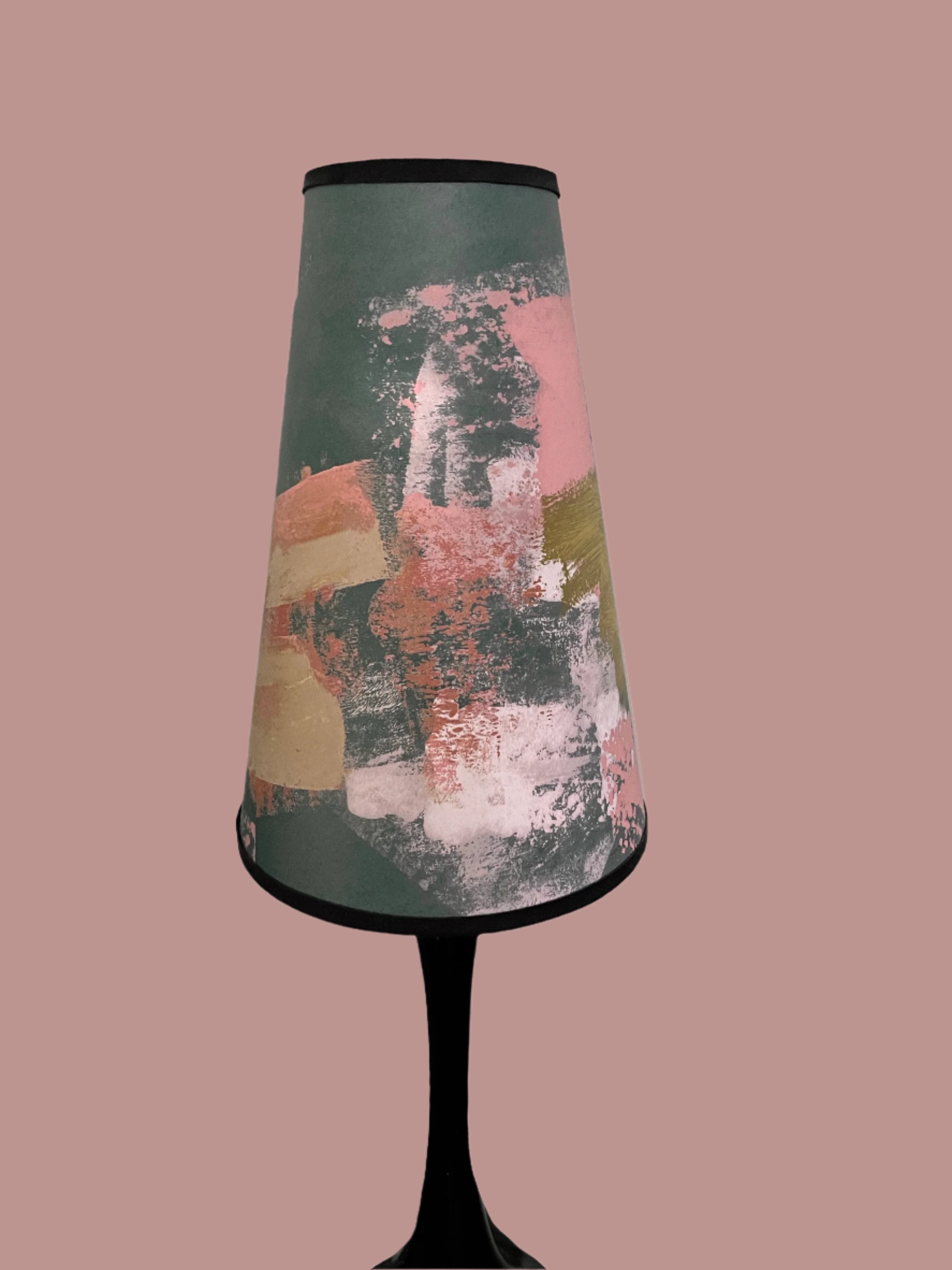 Painterly Abstract Lamp shade - bottle