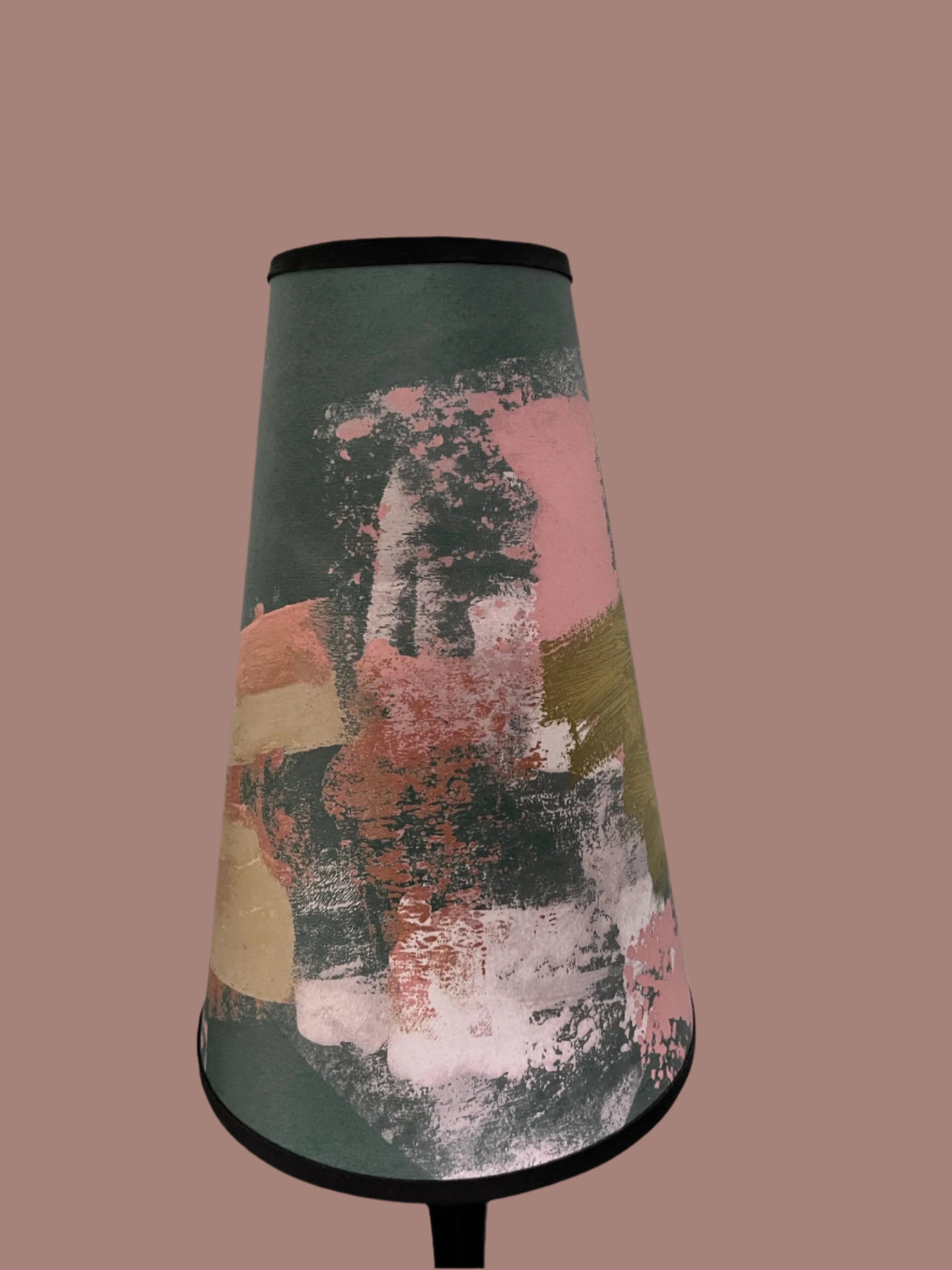 Painterly Abstract Lamp shade - bottle