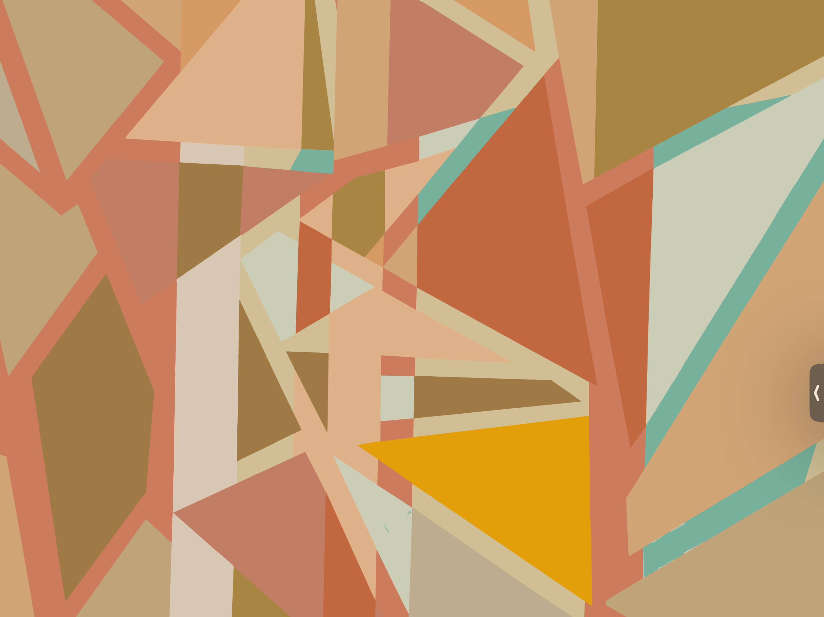 4 panel Geometric mural Wallpaper - Sand