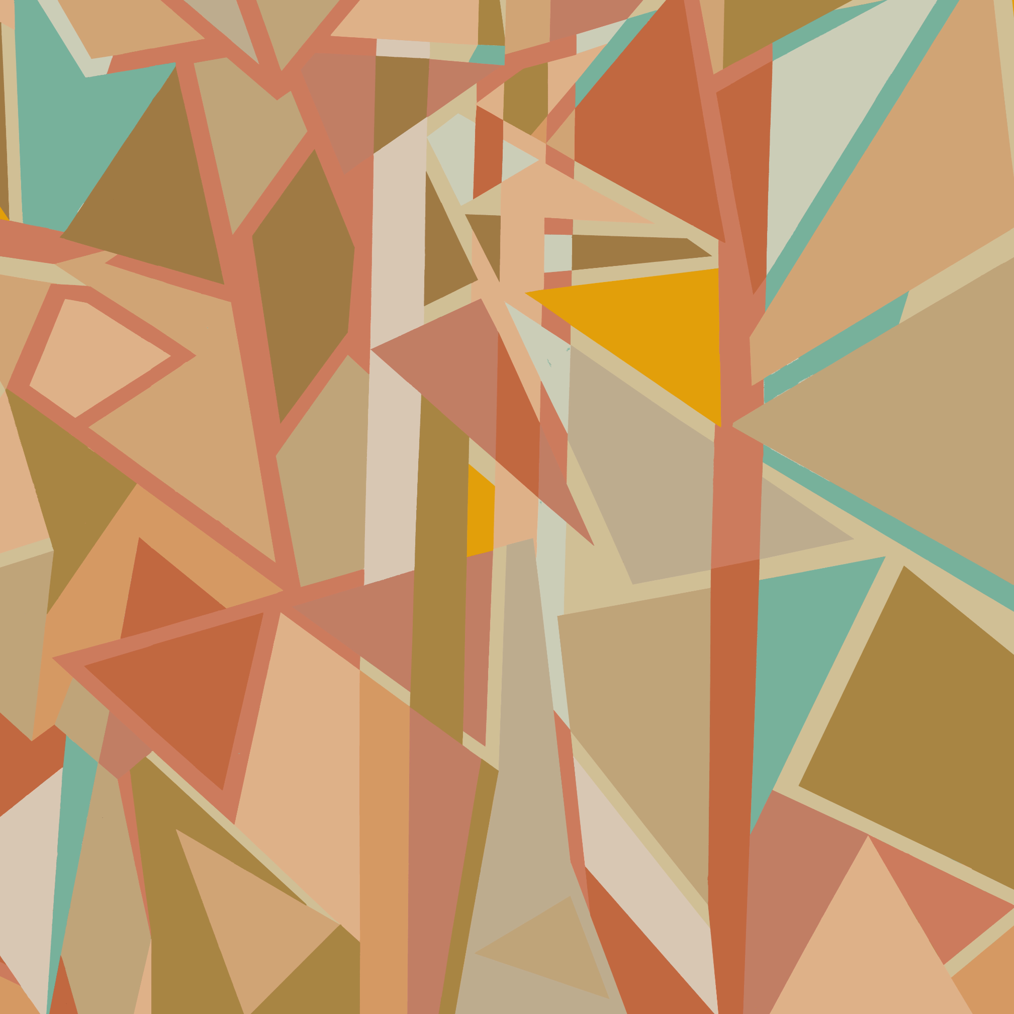 4 panel Geometric mural Wallpaper - Sand