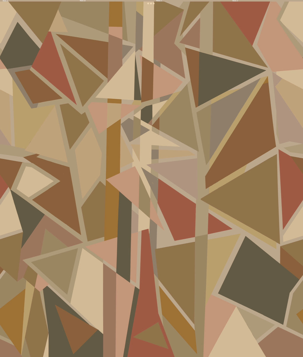 4 panel Geometric mural Wallpaper -