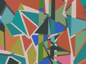 4 panel Geometric mural Wallpaper - Jazz