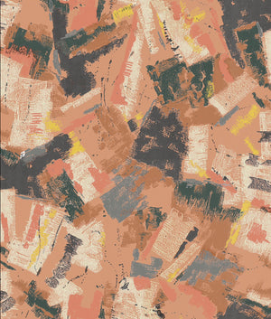 1950s brushstroke Wallpaper - Coral