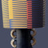 Combed stripe Lampshade - Navy + Ochre