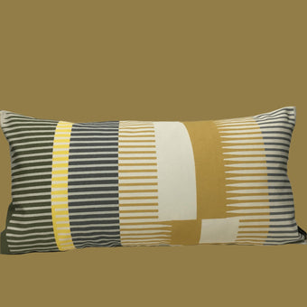 Combed Stripe Cushion - Straw