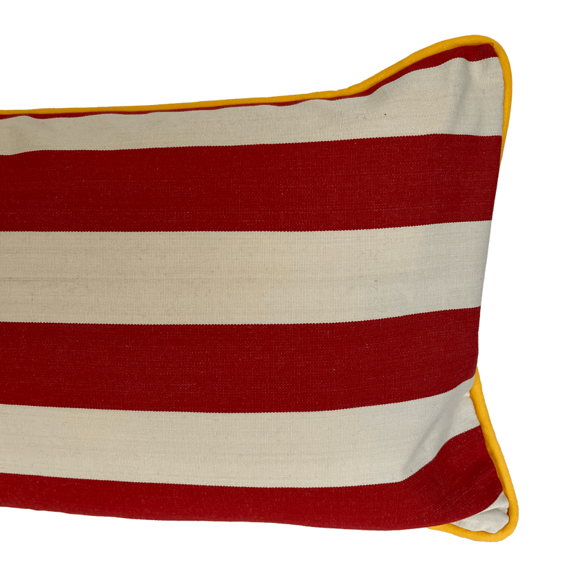 Striped Cushion - Red