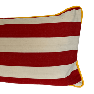 Striped Cushion - Red