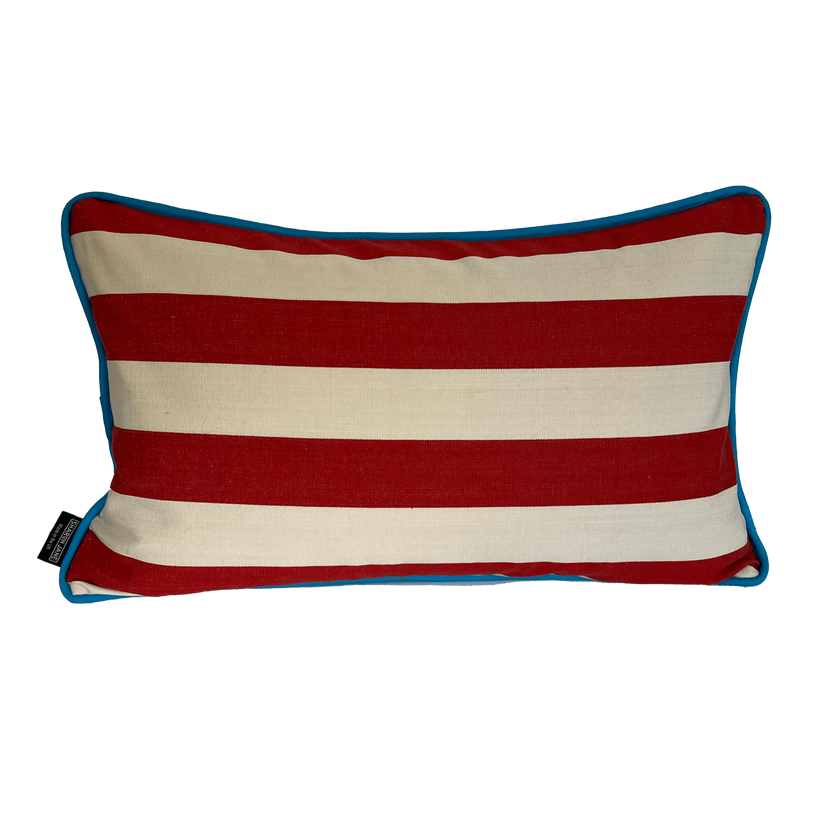 Striped Cushion - Red