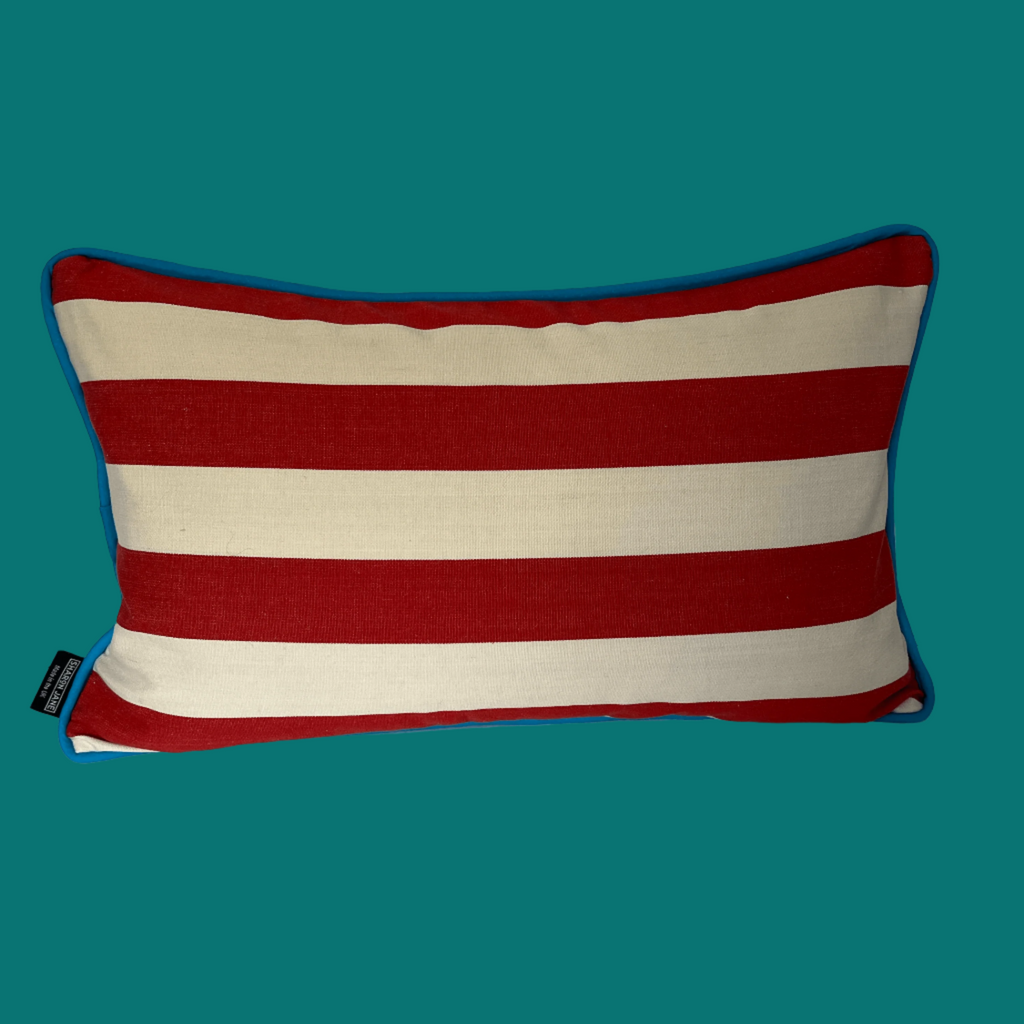 Striped Cushion - Red