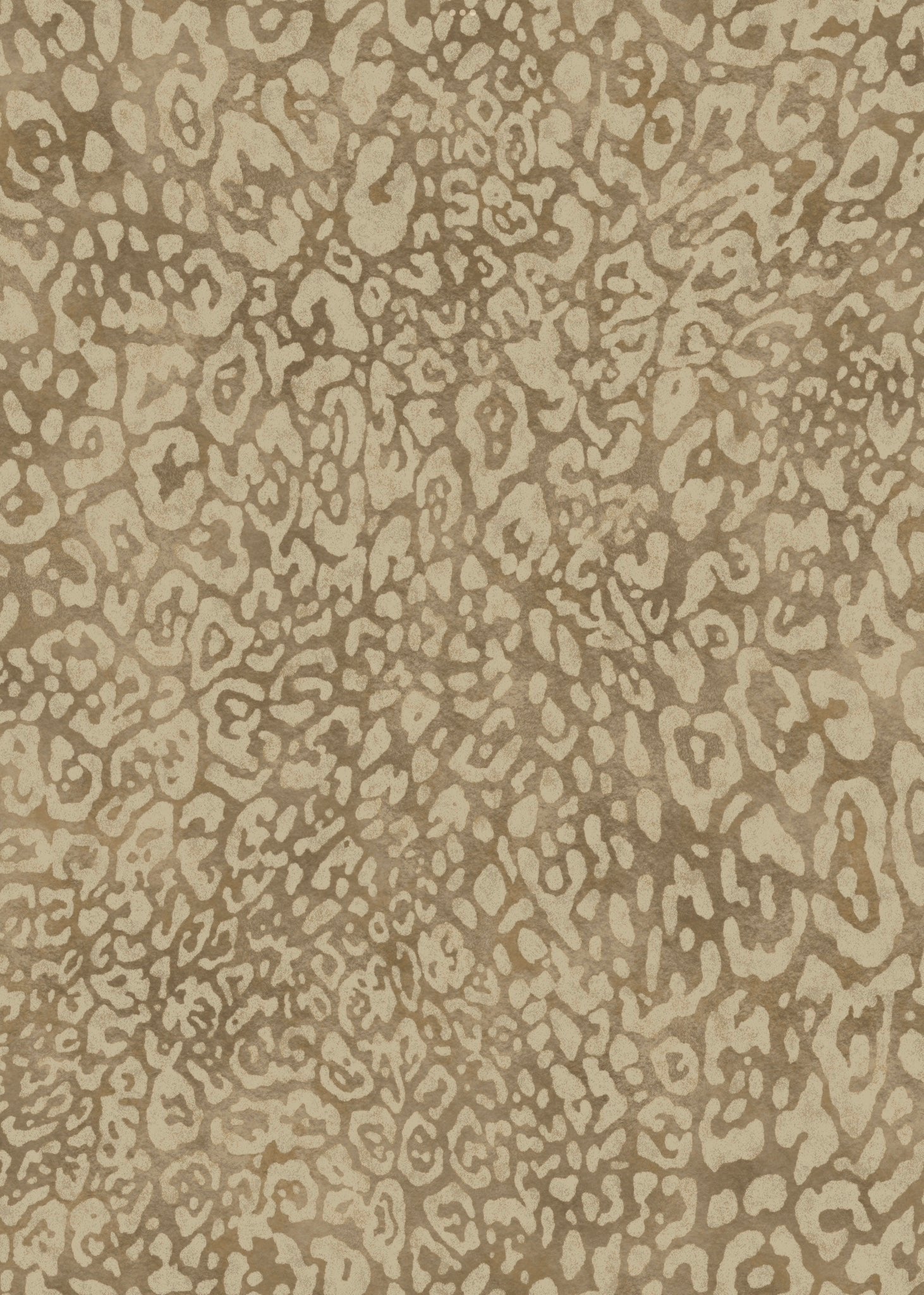 Leopard imprint Wallpaper - Mocha / cream
