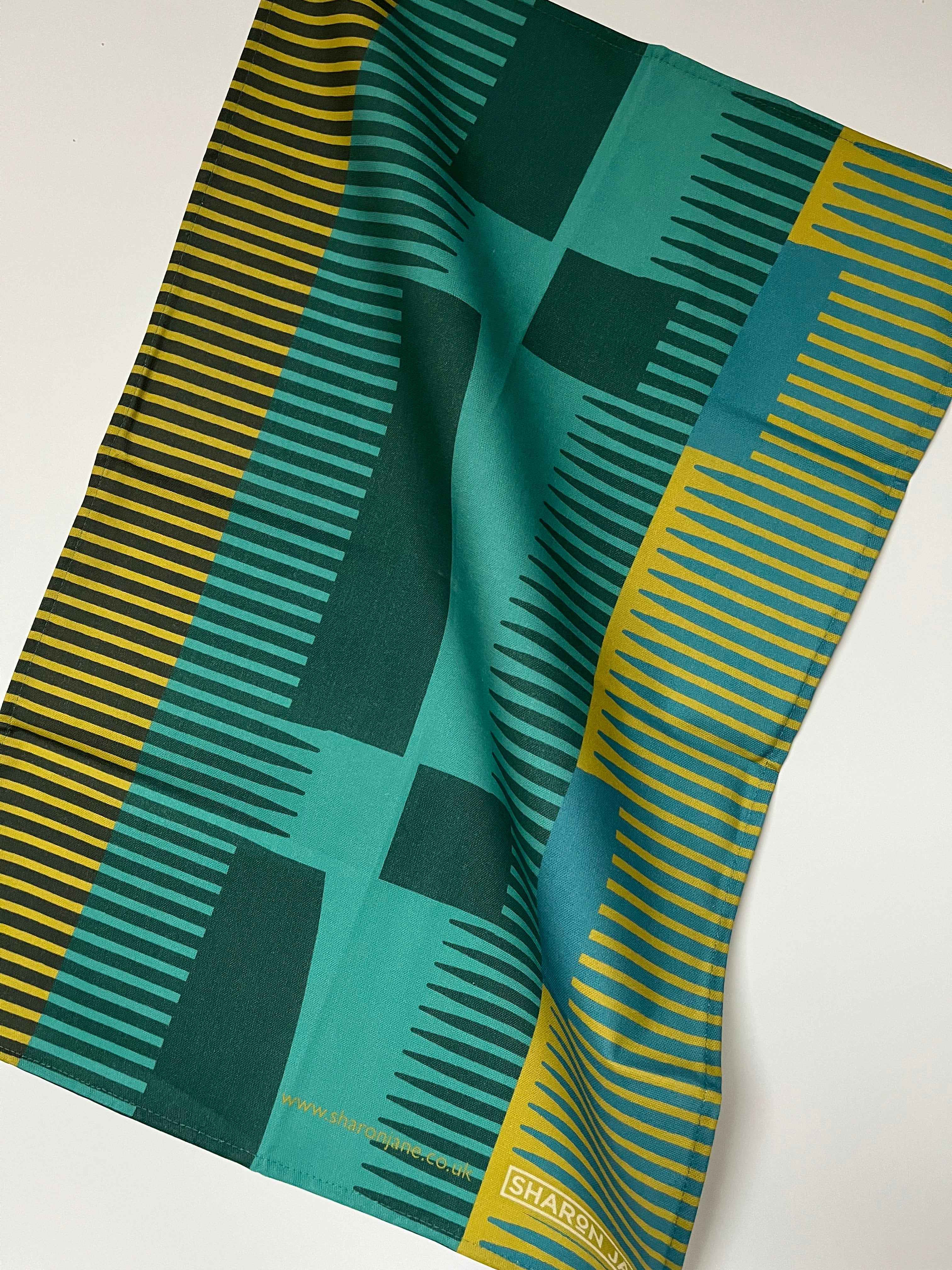 Combed Stripe Tea Towel