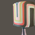 Retro geometric Lampshade - brown + pink