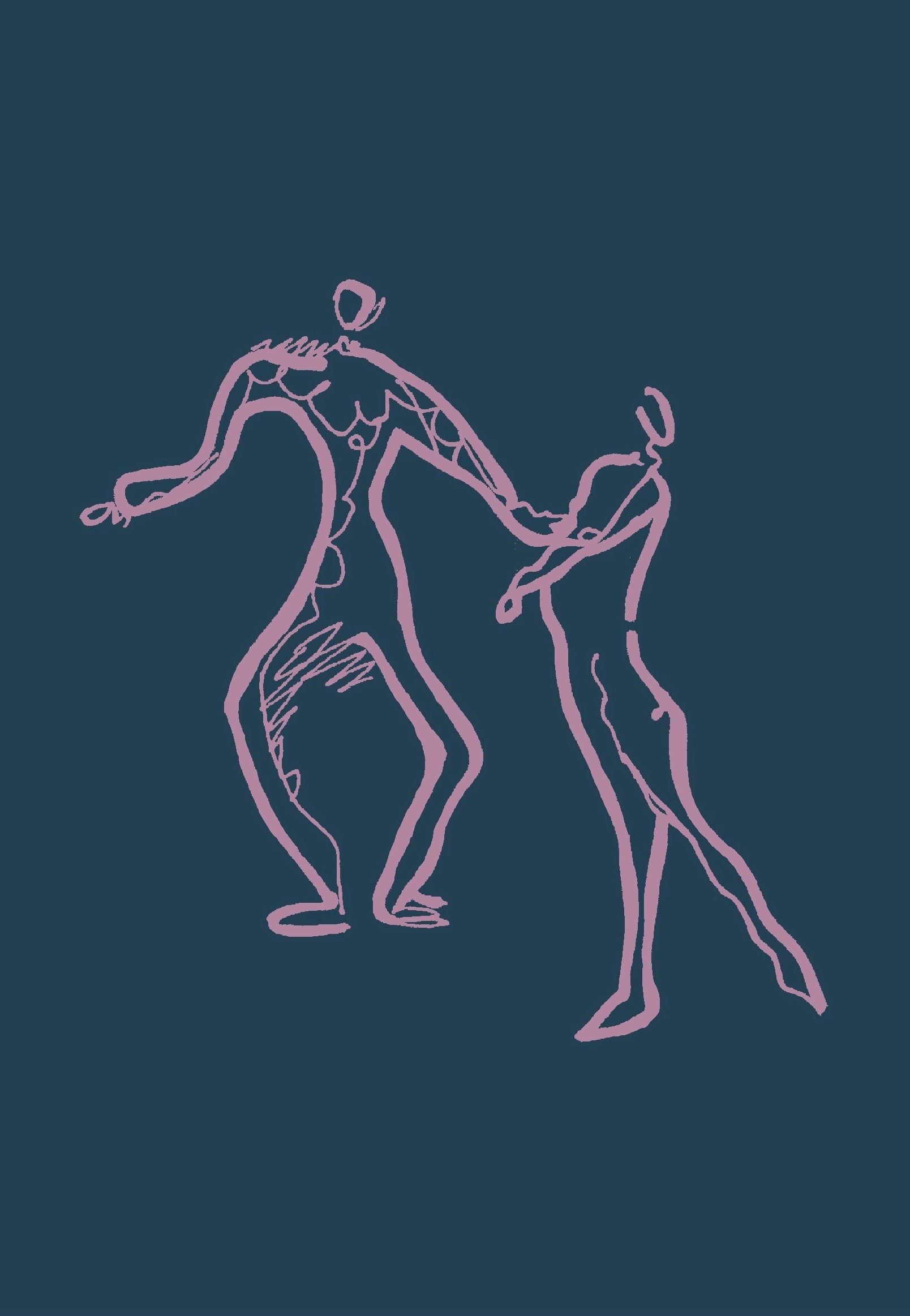 Dancers Silhouette Print
