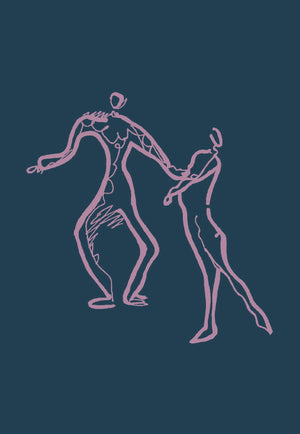 Dancers Silhouette Print