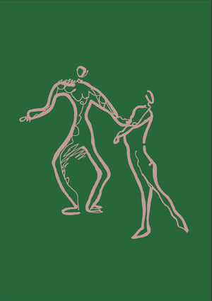 Dancers Silhouette Print