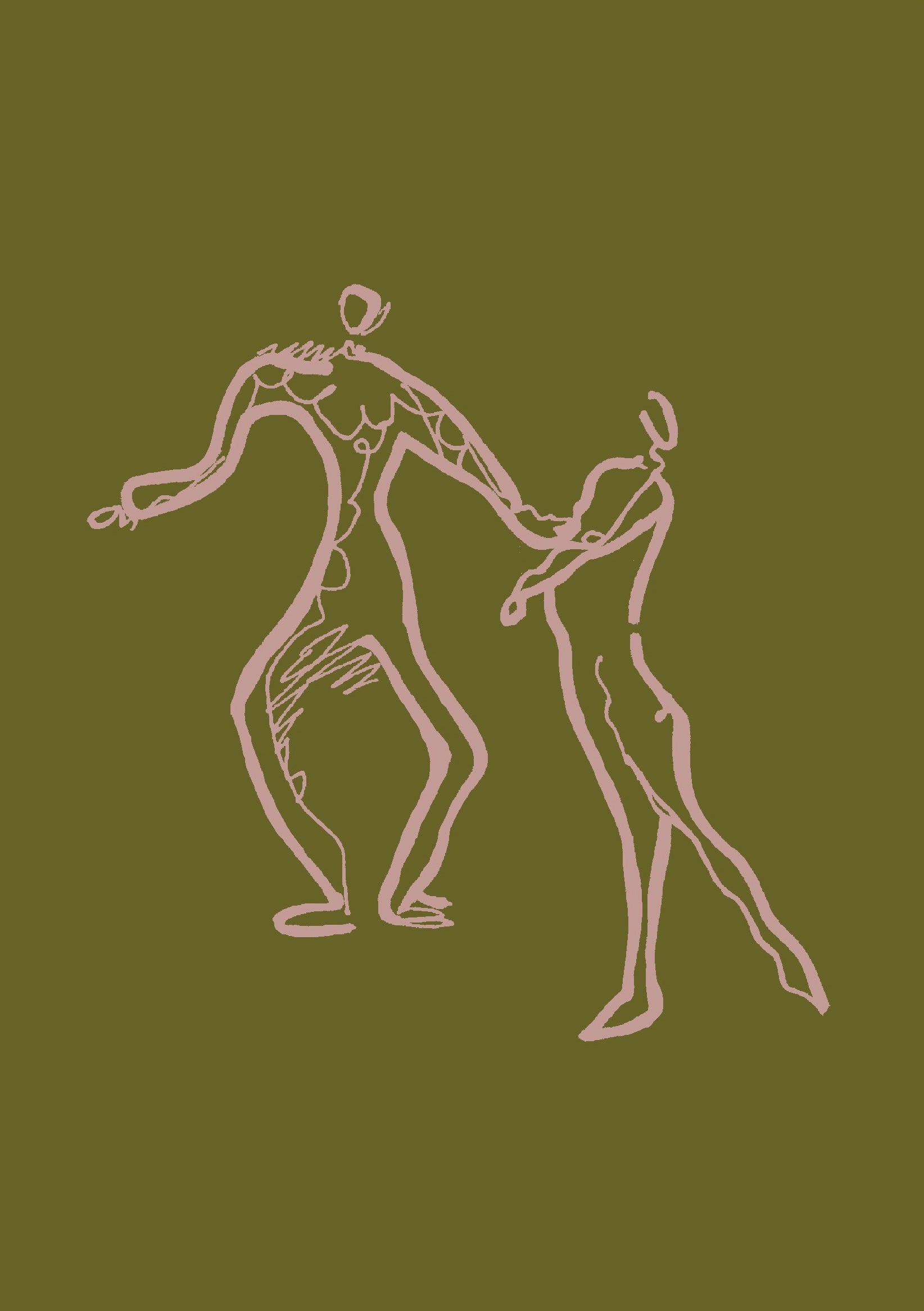 Dancers Silhouette Print