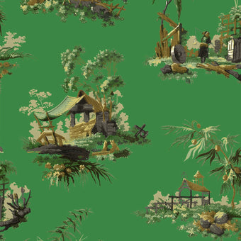 Vintage Oriental Wallpaper - Putty