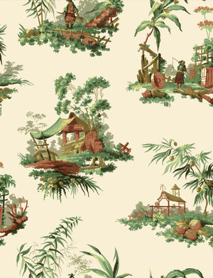 Vintage Oriental Wallpaper - Yellow