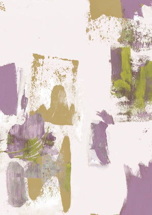 Abstract Painterly Wallpaper-Lilac